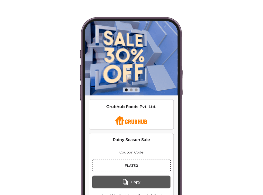Oferta de descuento especial que se muestra al usuario después de escanear un código
