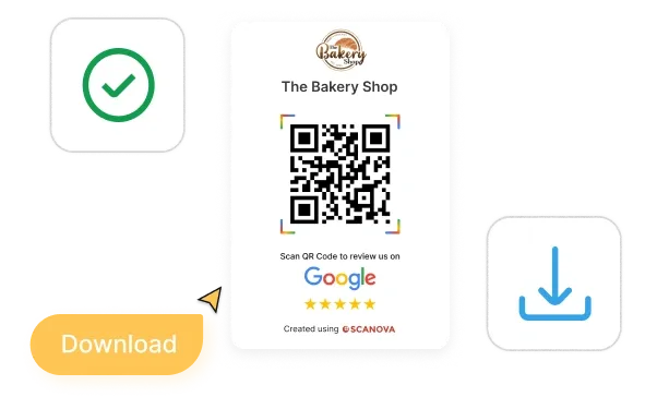 User testing and downloading the final branded Google Review QR Code