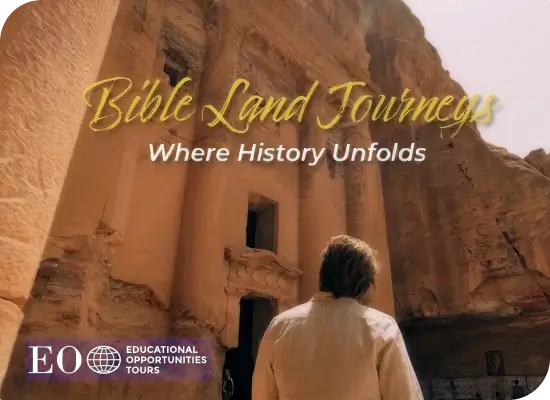 A traveler enjoying a faith-based journey with Travel With Us, exploring global destinations