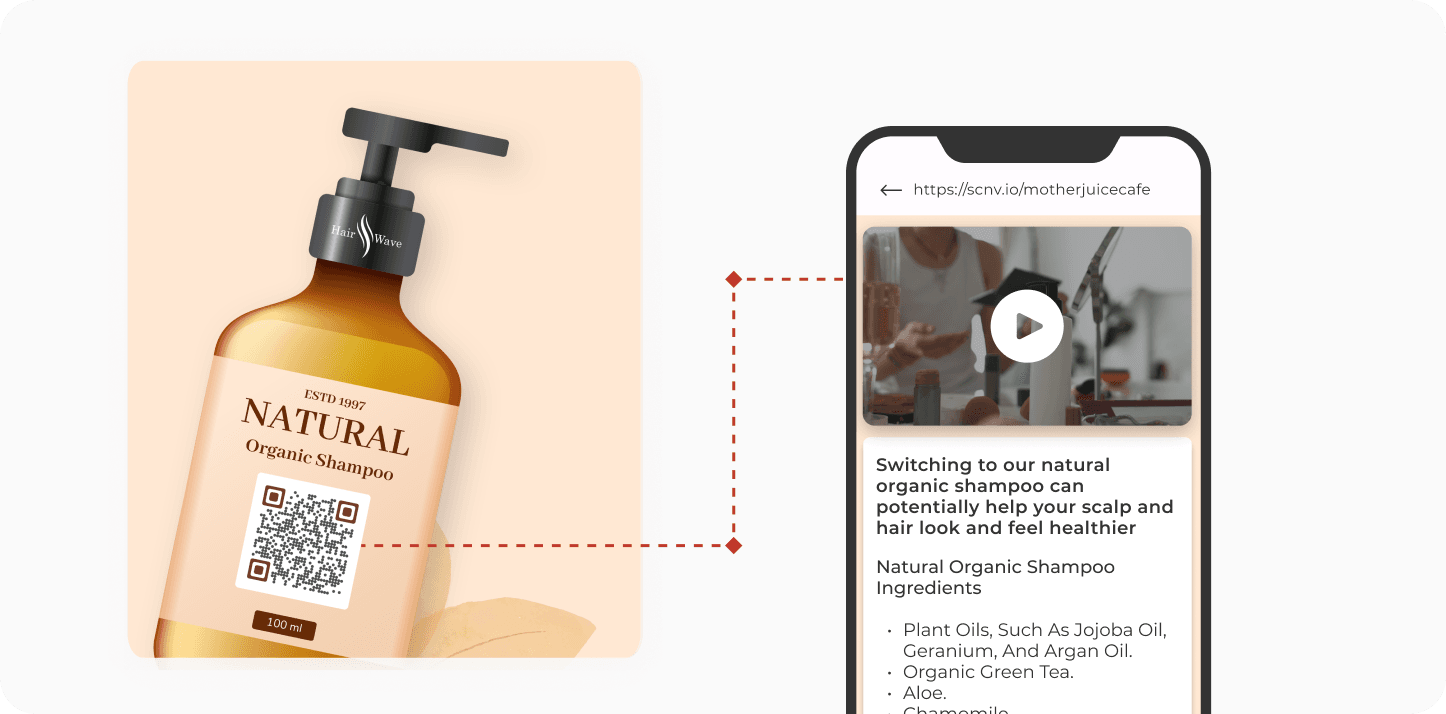Individueller QR-Code auf der Produktverpackung