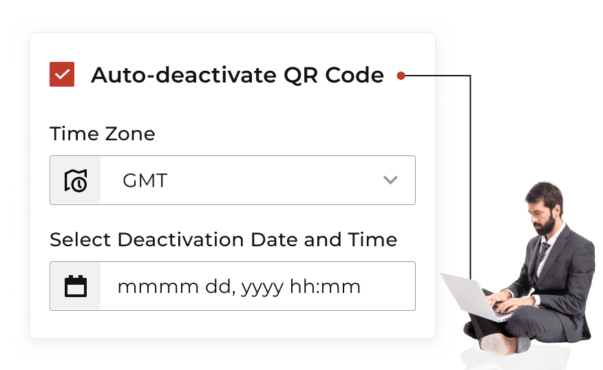 Utilisateur désactivant le code QR selon les besoins