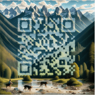 Beispiel für einen KI-generierten QR-Code