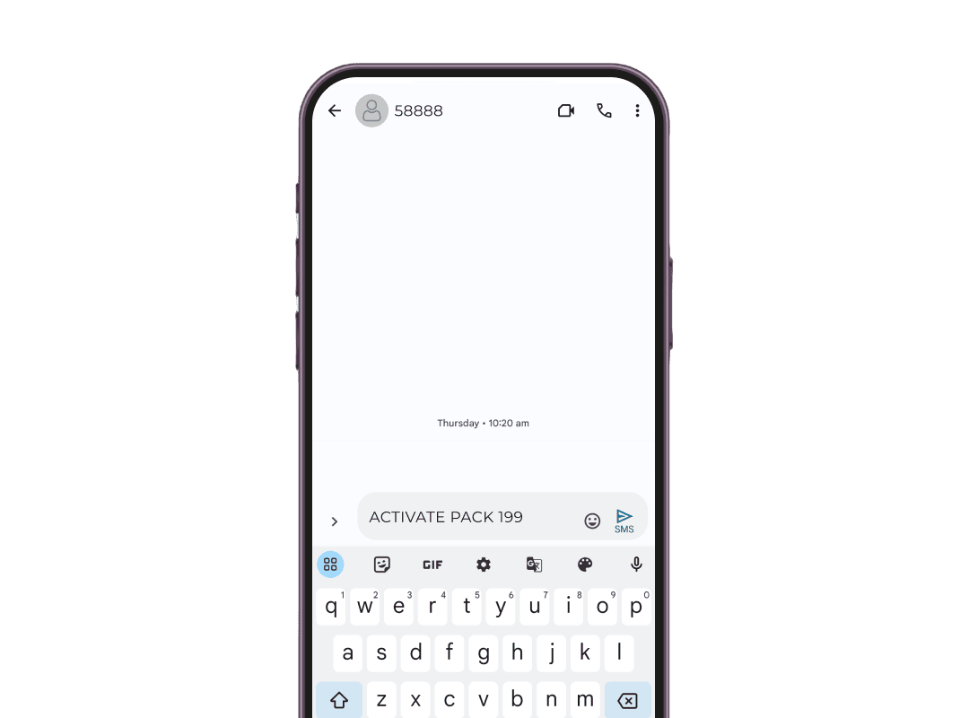 A plain text message being displayed on user's screen after scanning the code