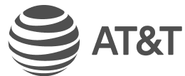 Das Logo von AT&amp;T, einer großen Telekommunikationsmarke, die unser QR-Code-Tool zur Verbesserung interaktiver Kampagnen nutzt.