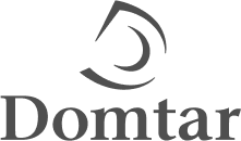 Domtar-Logo, ein Zellstoff- und Papierunternehmen, das Scanova für seine effiziente Produktverfolgung nutzt.