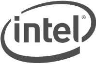 Intel's logo displayed among brands using our QR Code solutions for streamlined operations.