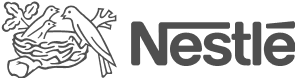 Das Logo von Nestle, einer renommierten Lebensmittelmarke, die Werbeaktivitäten mithilfe unseres QR-Code-Generators verbessert.