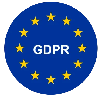 DSGVO-Zertifizierungsabzeichen, das das Engagement für Datenschutz und Privatsphäre in unseren QR-Codes bestätigt.